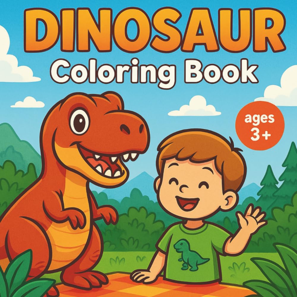 Dinosaur Coloring Book: Adorable Dino Adventures for Little Artists