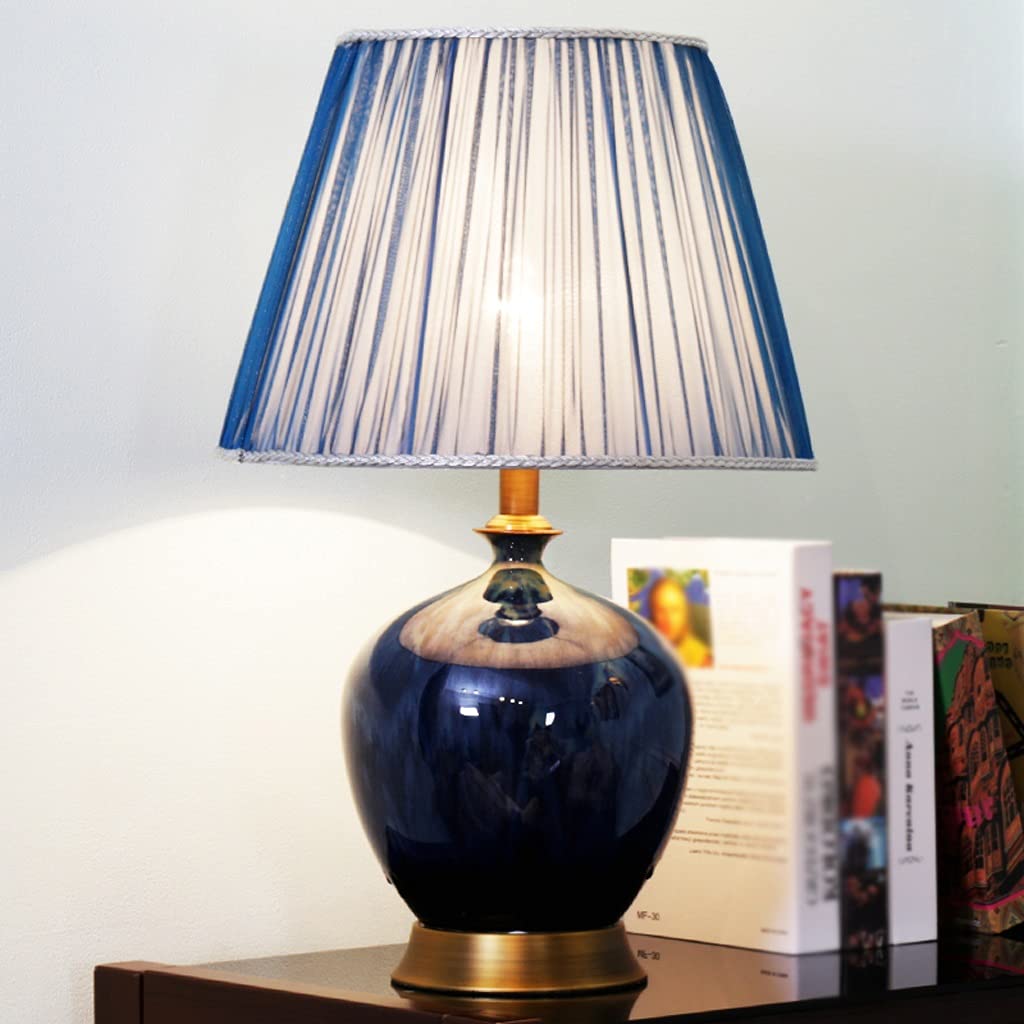 Lámpara de mesa Lampada da tavolo in ceramica in rame lampada da letto del comodino della decorazione del soggiorno della decorazione del comodino della decorazione della camera da letto della decoraz