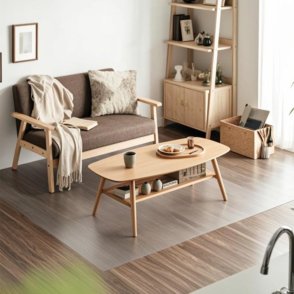Tapis protège Sol Transparent Tapis de Protection de Sol Épaisseur : 1,0 mm Antidérapant Tapis de Chaise Transparent pour parquet(Givré,120x140 cm)