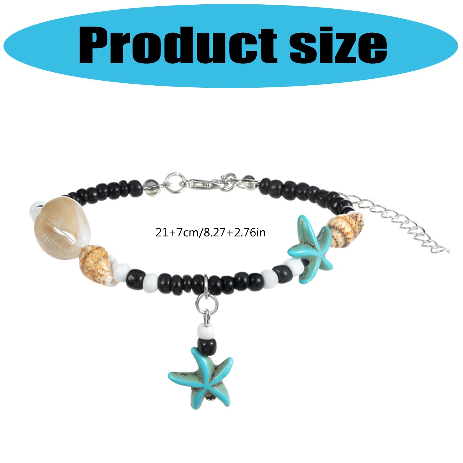 Cavigliera con conchiglie intrecciate a mano con perline in resina, catena regolabile per gambe, gioiello per feste in spiaggia, cavigliera da donna