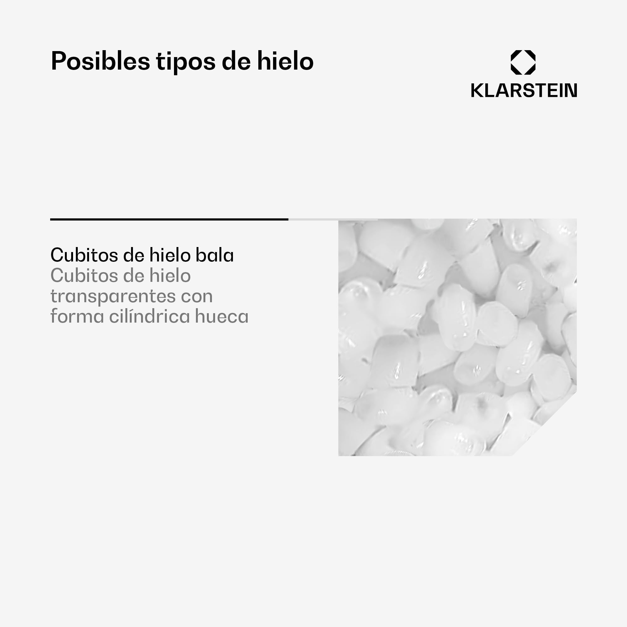 Klarstein Maquina de Hielo para Casa 3,3 L, Ice Maker Capacidad 18 kg, Maquina para Hacer Cubitos de Hielo Encimera Casa con Alarma Seguridad, Ice Maker Machine para Hielos Rápida para Cubito Hielo