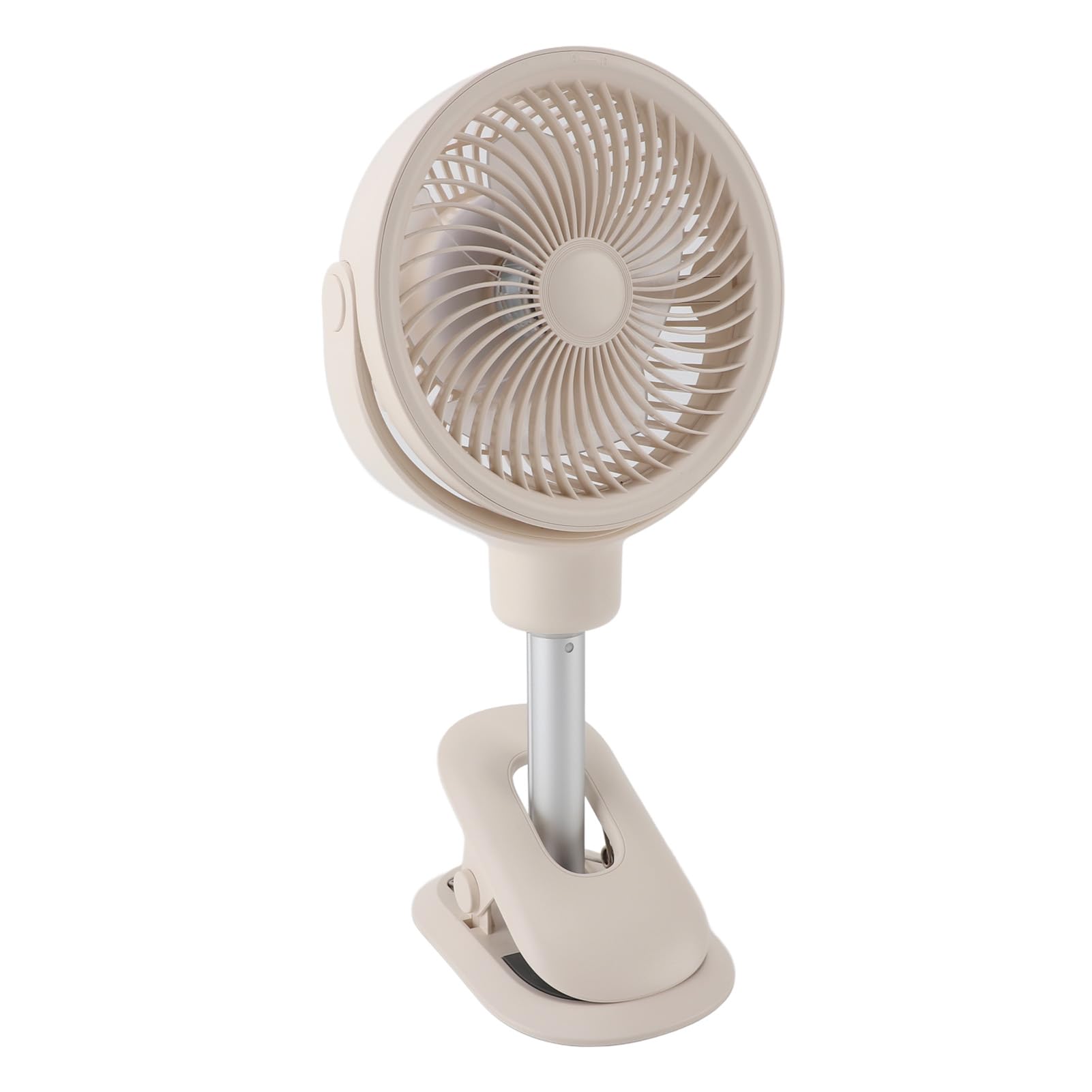 Topiky Ventilatore da Scrivania Oscillante, Ventola Telescopica con Clip con Luce Notturna a LED, Ventilatore da Tavolo Piccolo Ricaricabile Tramite USB, Portatile Silenzioso a 4 velocità per