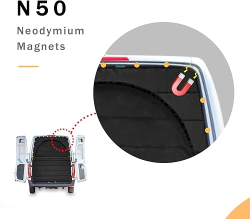 Miniatura 4 de Partición de la cama de la puerta trasera para Mercedes-Benz Sprinter 2007-2023 techo alto, ventana completa estándar