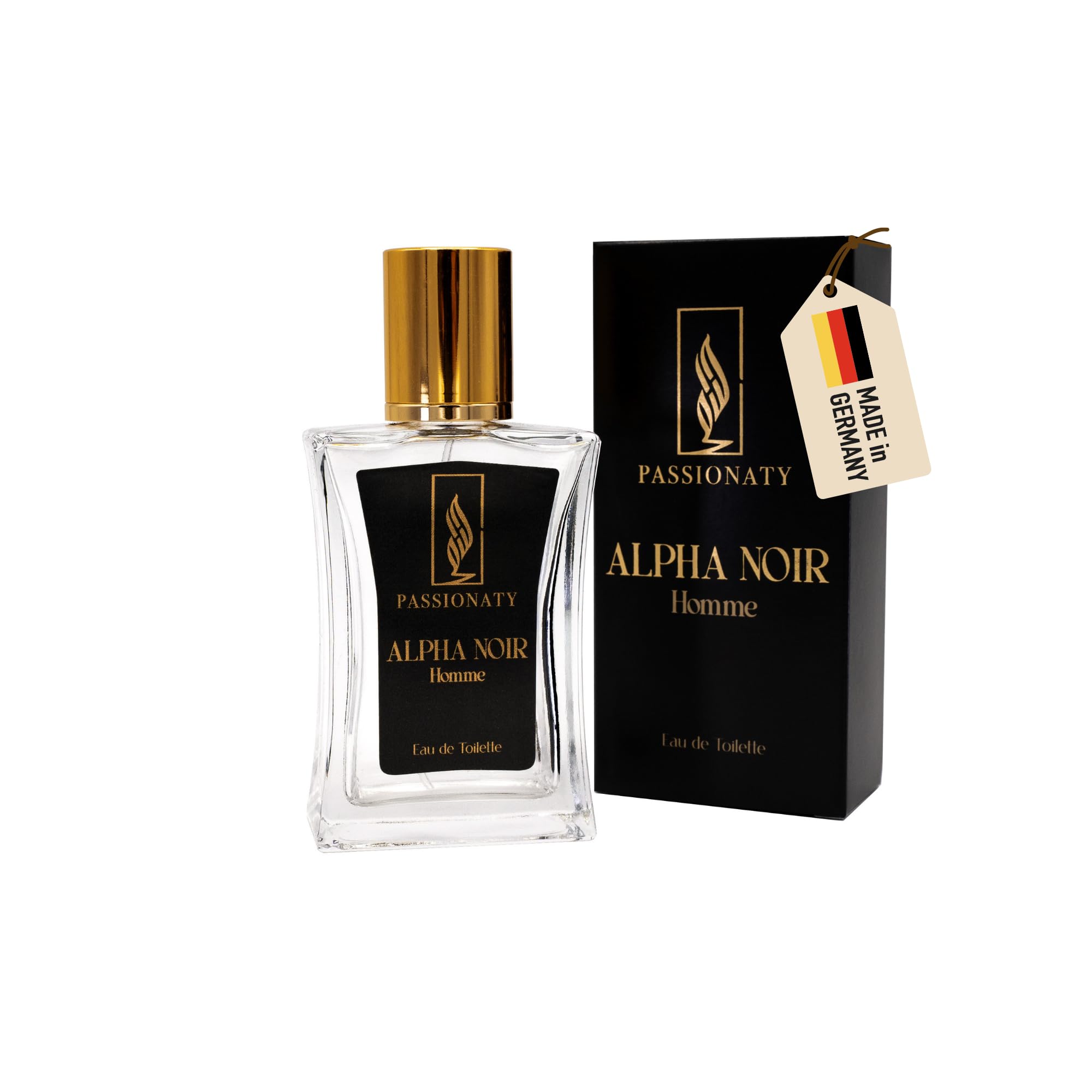 Passionaty Alpha Noir Homme | Männerparfüm mit Pheromon Öl | Eau de Toilette für Herren | Warm-Sinnlicher Duft mit Charakter | perfekt für den Alltag oder Date