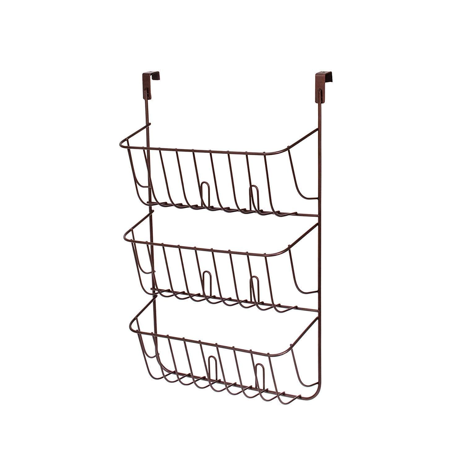 OGFC 28575 Pot Lid Holder, Storage Organizer, Over The Cabinet Door, Kitchen Cabinet Organizer - Black-picture-20