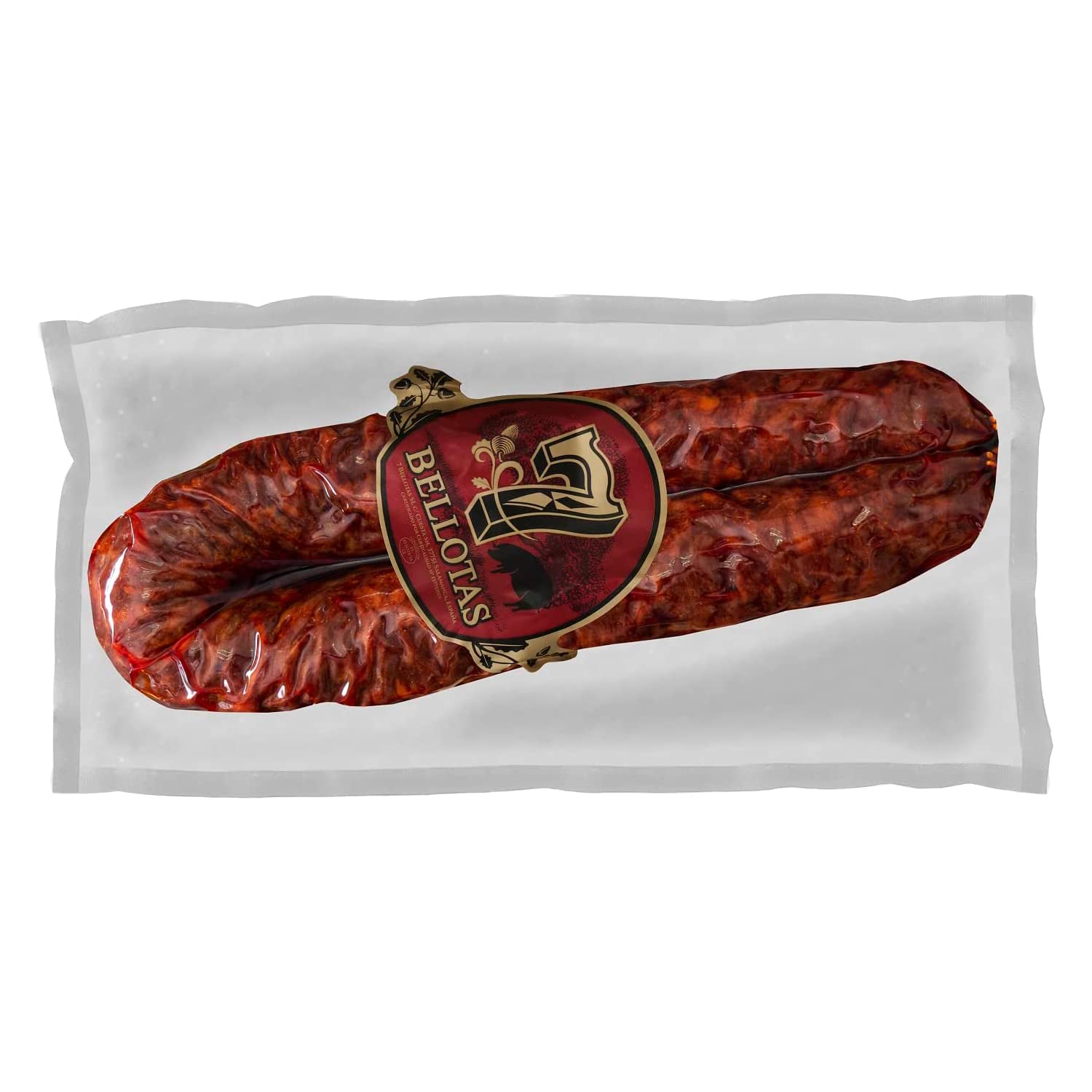 7 BELLOTAS Iberico de Bellota Chorizo | Iberischer Chorizo-Salami aus Pata Negra Eichelfütterung von 100% Iberischen Schweinen | Natürlich luftgetrocknete Salamanca Würste (Chorizo spicy +500 g.)