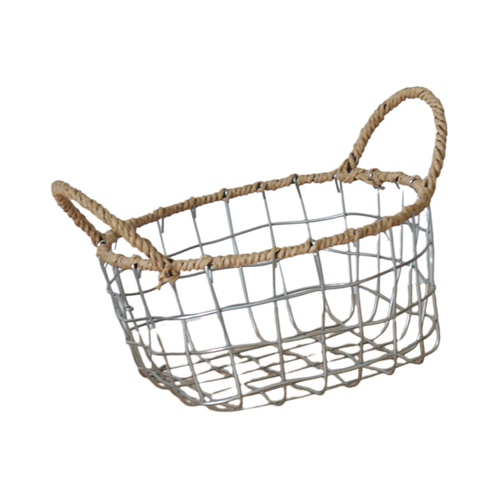 Ktuxzci Fashionable Eggs Wire Storage Basket Adding Of Organizing Fruits Vegetables Snacks To Kitchen Space Fruit Basket Eggs Wire Storage Bowl Holder