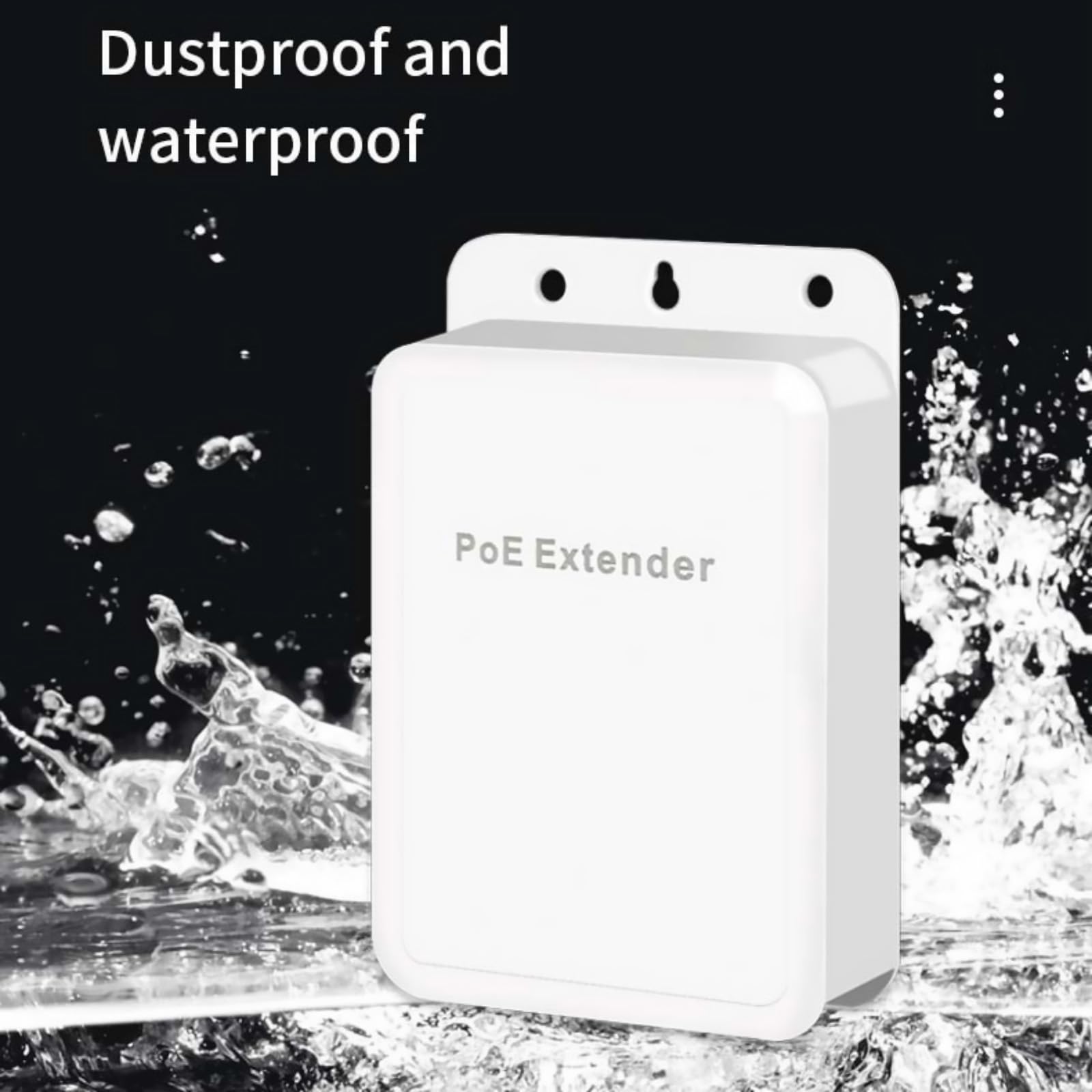 1 in 3 Out PoE Extender, 4 Port Ethernet Repeater with 90W Power for POE Switch/Injector