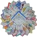 Forlisea Womens Colorful Ladies Hankies 100% Cotton Handkerchief Wendding Hanky