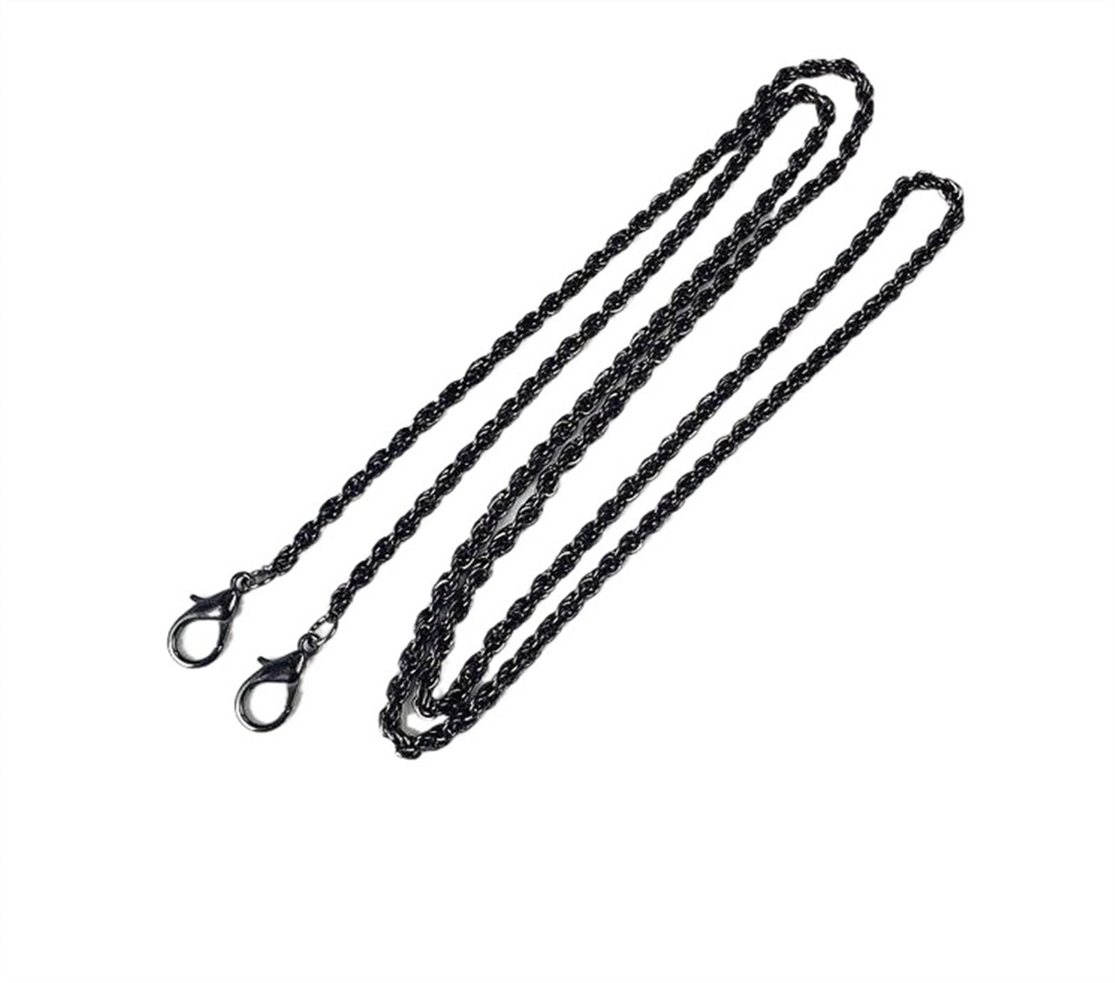 Verstellbarer Taschengurt Metallgeldbörse 120 cm Kette Ersatzzubehör Kleine Handtasche Handseil Gold/Silber/Pistolenschwarz/Kupfer Handtasche Schultertaschenriemen (Color : Gun Black, Size : 6
