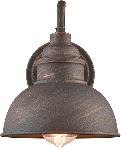 Miniatura 3 de DIRYZON Juego de 2 apliques de pared rústicos con cuello de cisne para dormitorio, baño, cocina, porche, acabado de cobre antiguo