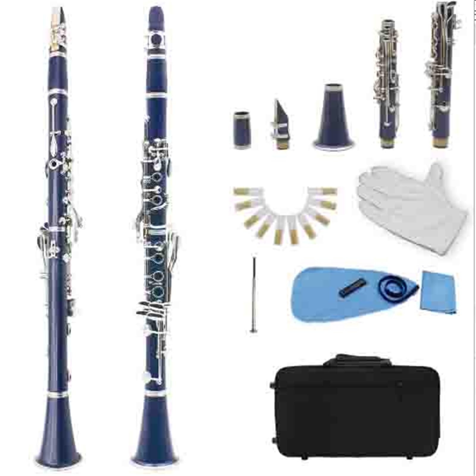 Instrumento Musical Clarinete Clarinete En Clave B 17 Teclas Instrumento De Baquelita Juego Profesional Para Práctica Y Rendimiento
