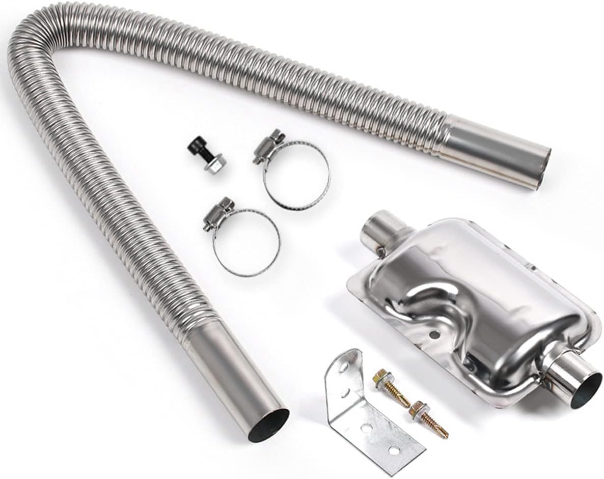 Exhaust Pipe Flex Kit, Steel Exhaust Clamps Bracket Gas Vent Hose