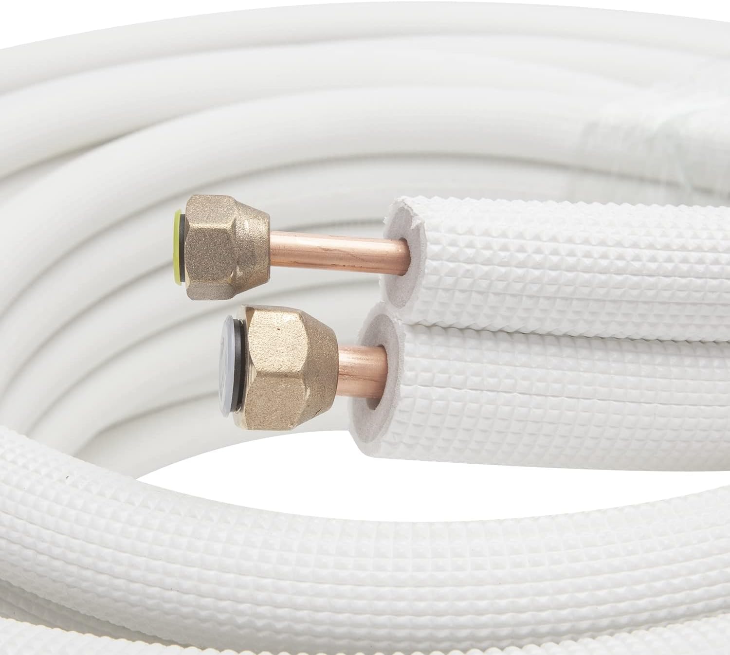 Wostore 20 m de tubos de cobre de 1/4" y 3/8" pulgadas, tubos de refrigerante, tubos de cobre aislados para 9000 BTU