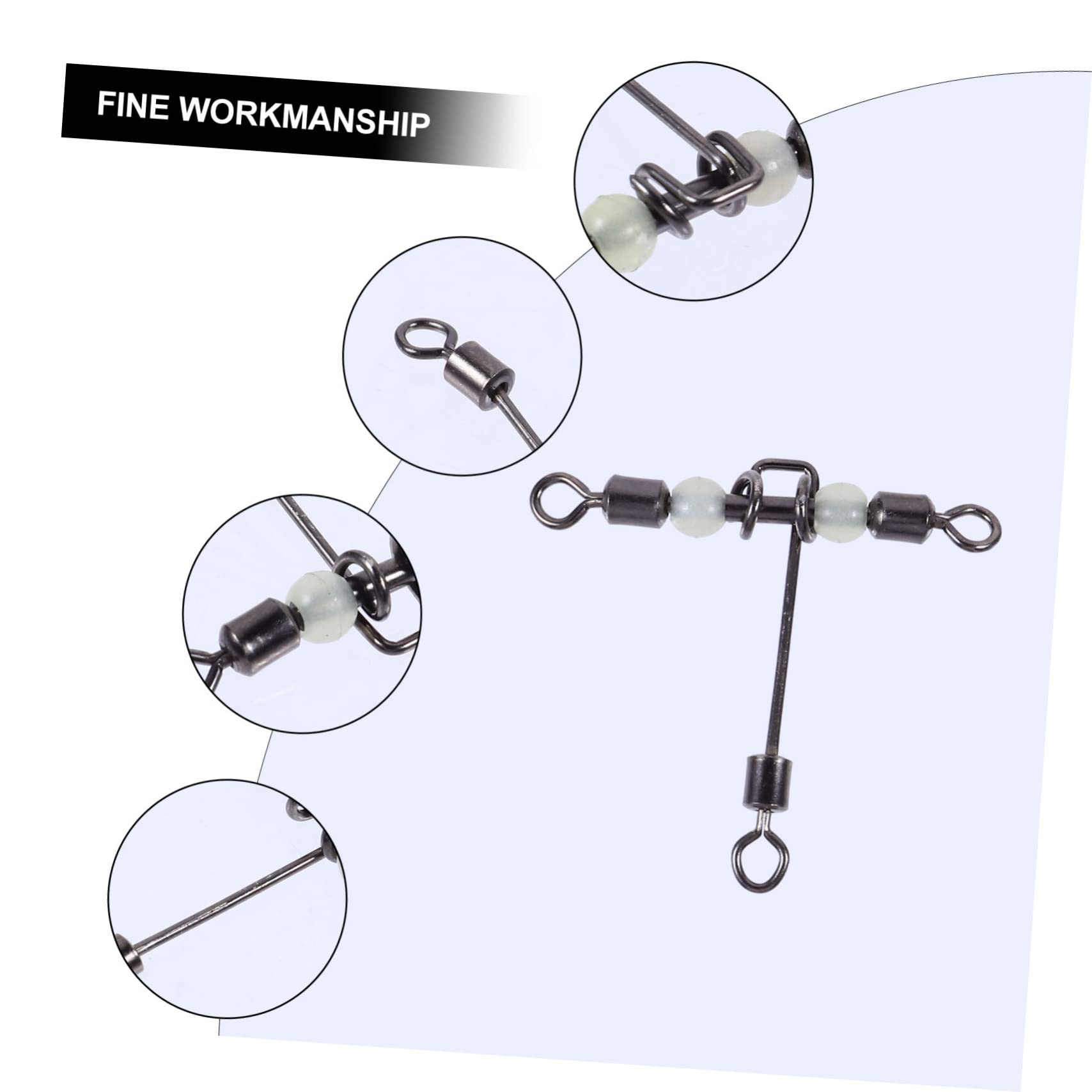POPETPOP Gabelringverbinder Bisschen Slice Agn Drehgelenke Zum Angeln 3-Fach Schwenkbar Stoßverbinder Hochleistungs-angelwirbel Angeln Rollfass Wirbel Kupfer Silver