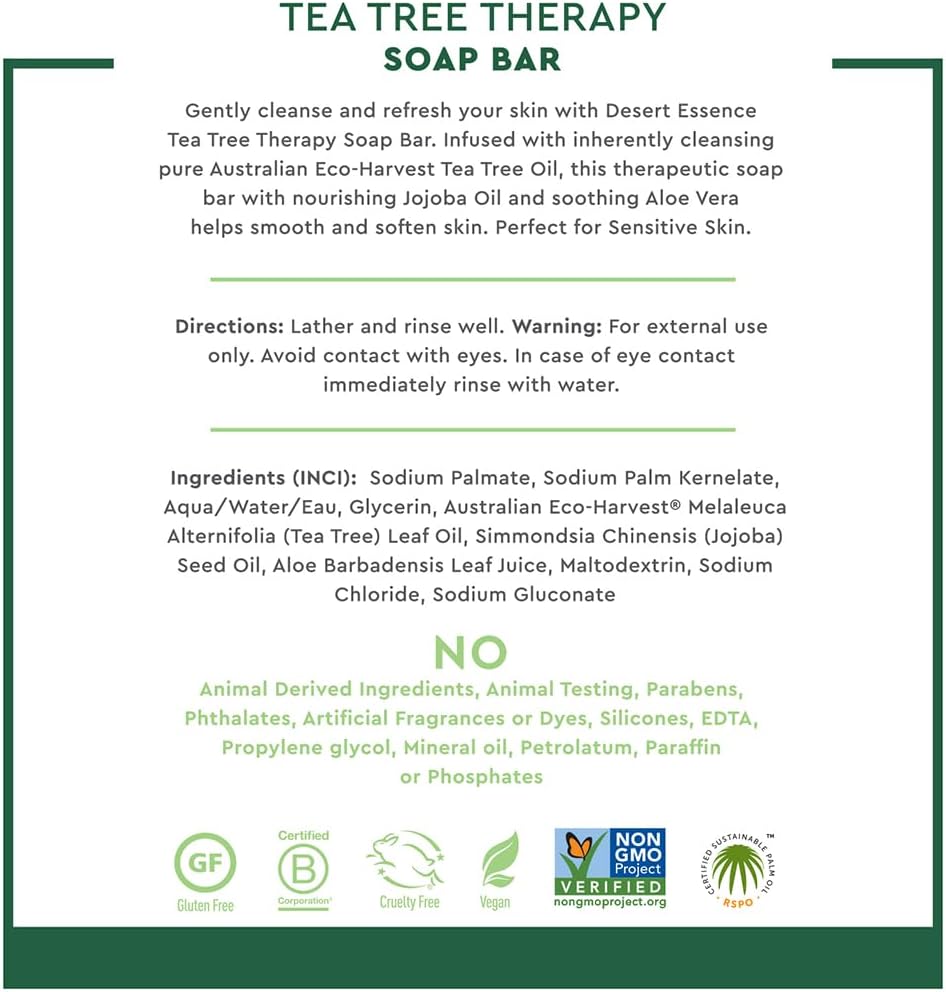 Desert ence Tea Tree Therapy Cleansing Soap Bar - Botaniy-Based