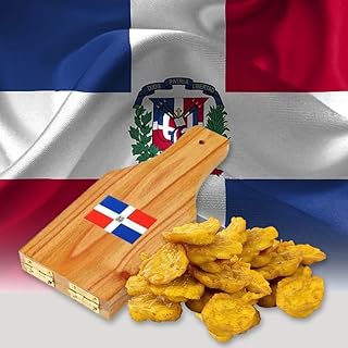 Dominican Tostonera Platano Authentic Plantain Press for Perfect Tostones – Traditional Dominicano Wooden Design Ideal for Dominican Republic Cooking & Home Kitchen (Medium Size)
