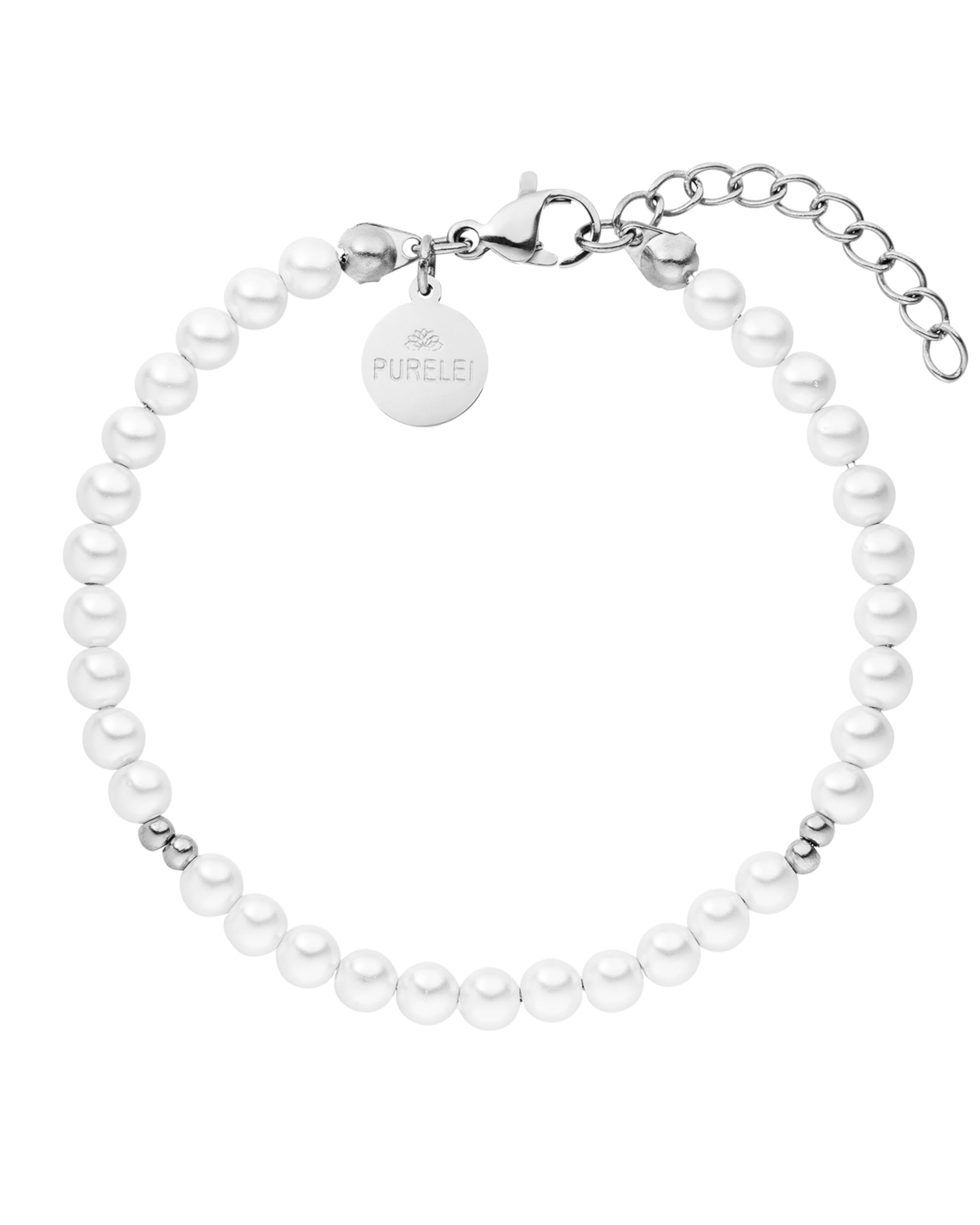 Purelei Finesse Armband (Silber) – Elegantes, verspieltes Damen Armband – Edelstahl – Verstellbare Länge 16-19 cm – Hawaiianisch inspiriert & wasserfest