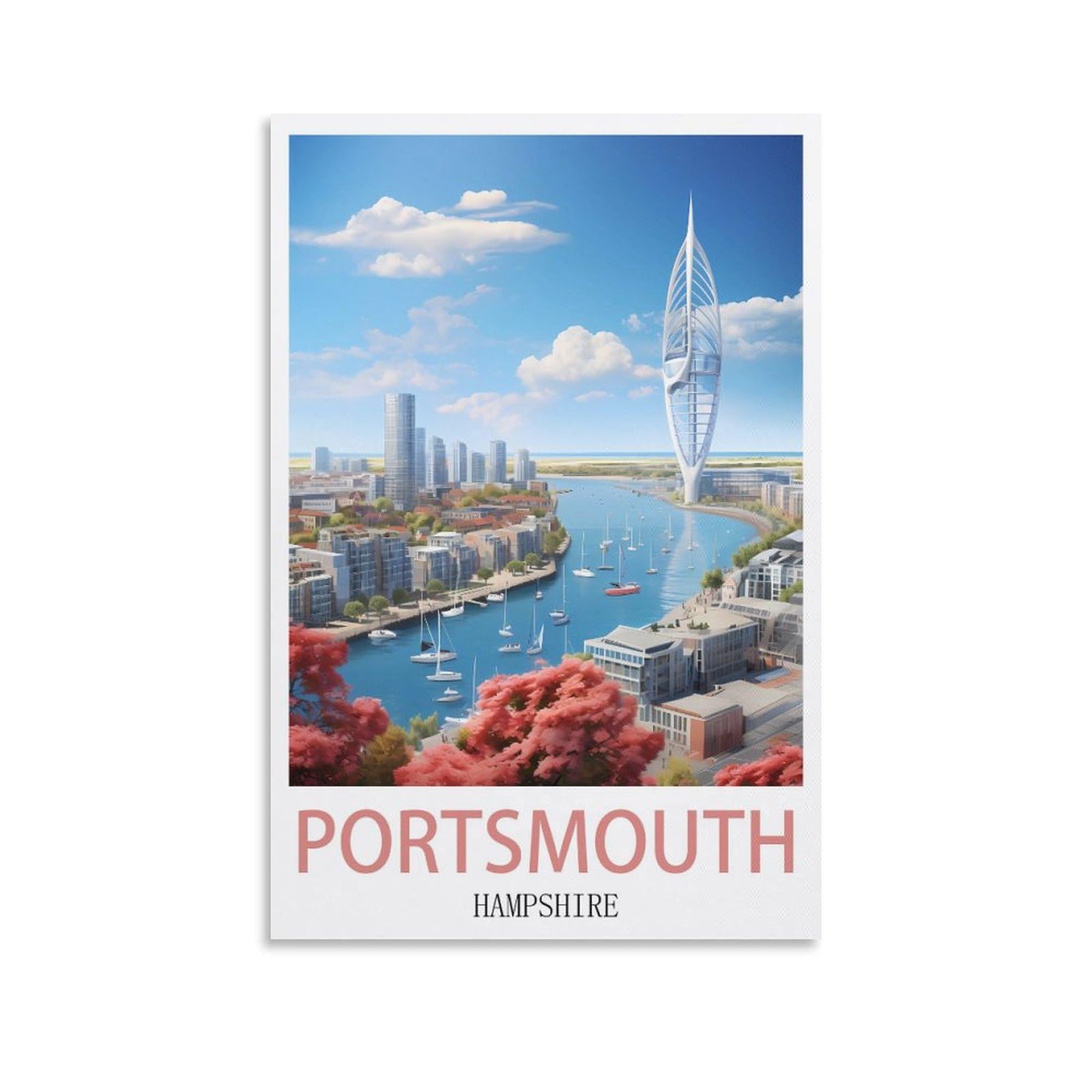 Metal Signs,Portsmouth Hampshire,Tin Sign Retro Wall Art Poster for Home Man Cave, Cafe Bar Wall Decor 15x30cm