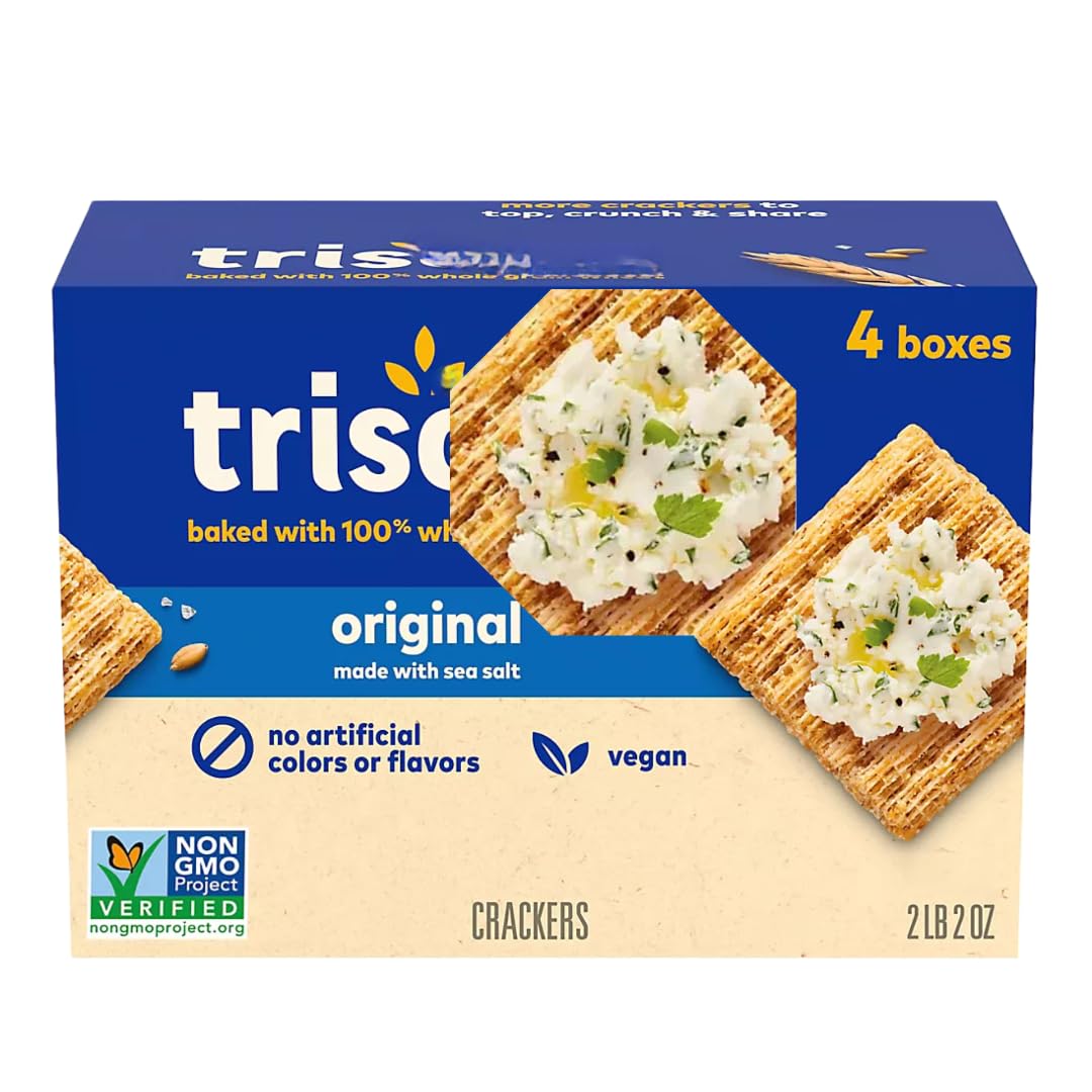 Galletas Triscuit Original Whole Grain Wheat, Vegano, Pack 4 Unidades