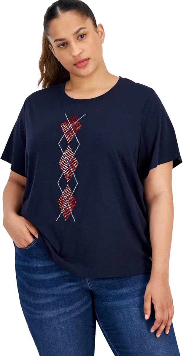 Tommy Hilfiger Camiseta con Adornos Bordados para Mujer