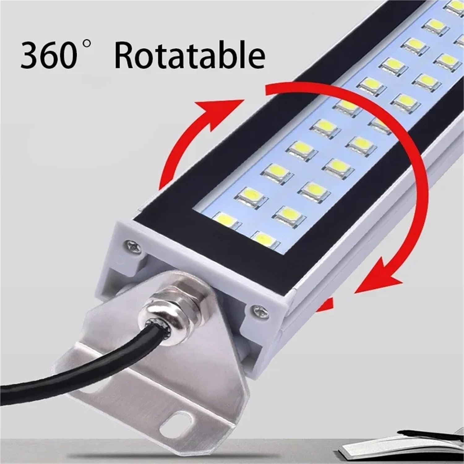 AC 100-230V Machine Tool Lights CNC IP67 Waterproof Oil-Proof Explosion-Proof for Lathe Milling Grinder(40cm White Light)