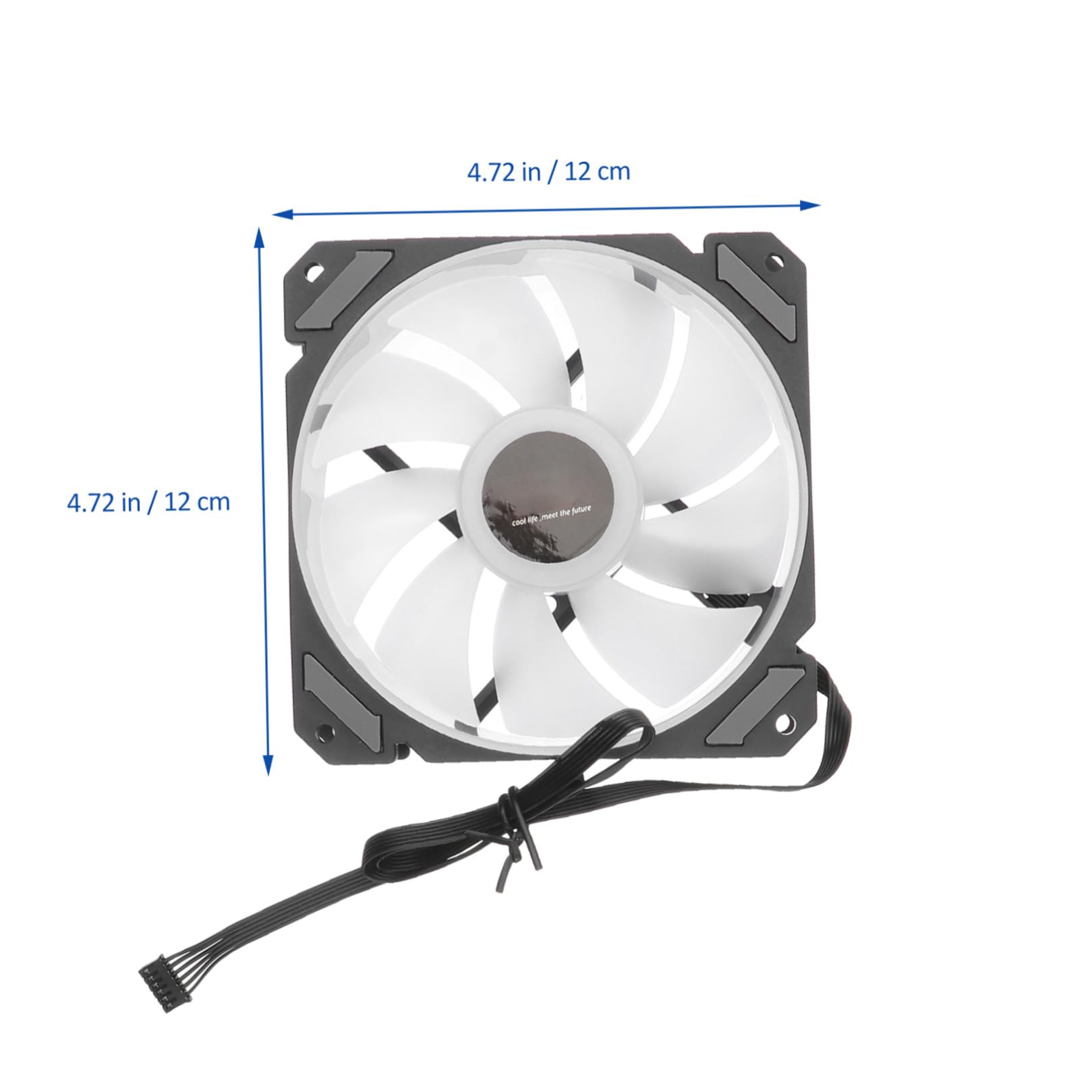 OUNONA Ventilador de Refrigeración LED Rgb de 12cm para Ordenador con Controlador Estándar, y Silencioso, Adecuado para Gaming en Fiesta Verano