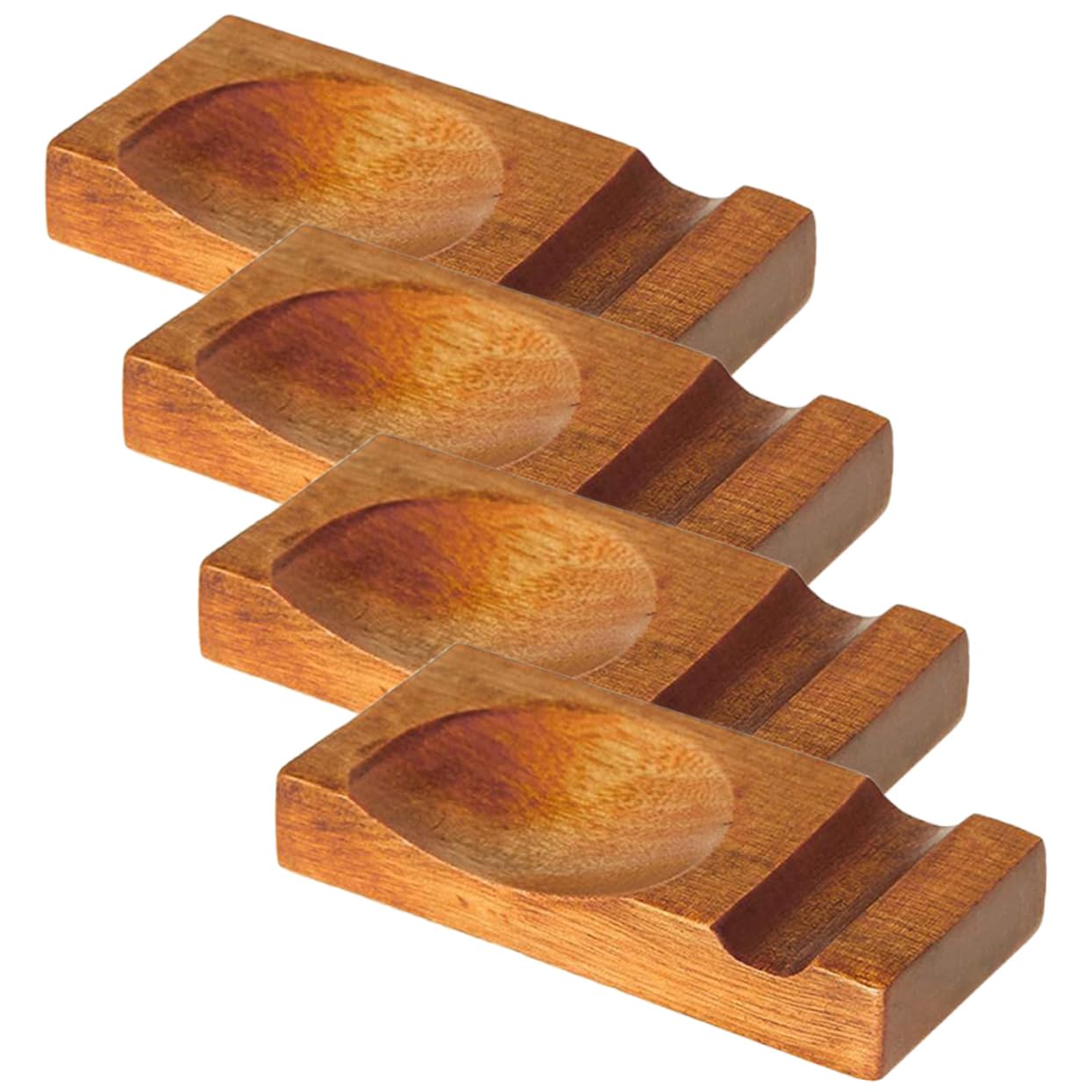 PRETYZOOM 4Pcs Spoon Rest and Chopstick Holder Stylish Kitchen Accessory for Forks and Spoons Chic Tabletop Decor for Home Cafe and Restaurant Rustic and Modern Design