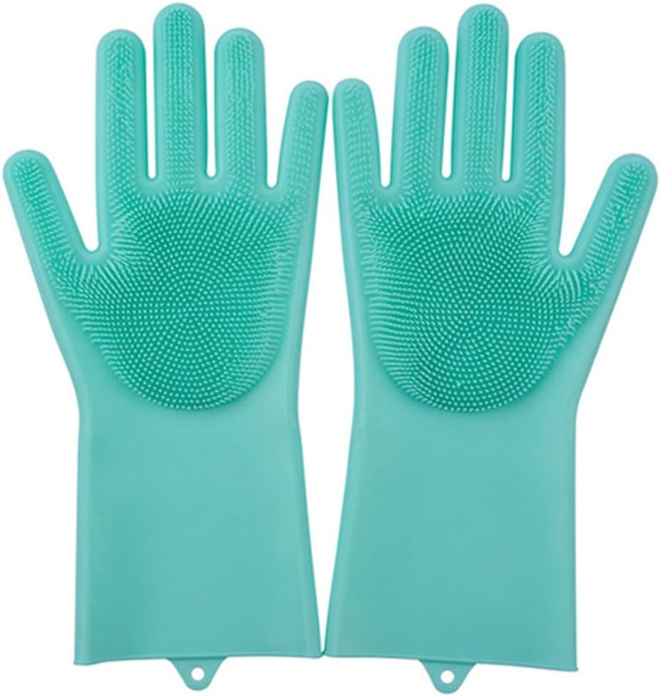 Magic Dishwashing Sponge Rubber Scrubbing Gloves Kitchen Household Cleaning Tools