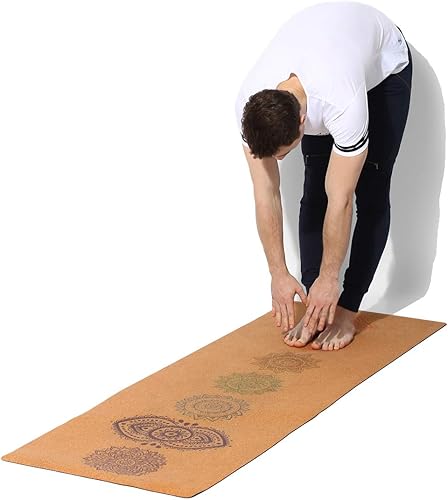 Miniatura 6 de Shakti Warrior Chakra - Tapete de yoga de corcho con diseño artístico, tapete ecológico de alta calidad, antideslizante, no tóxico, ideal para yoga