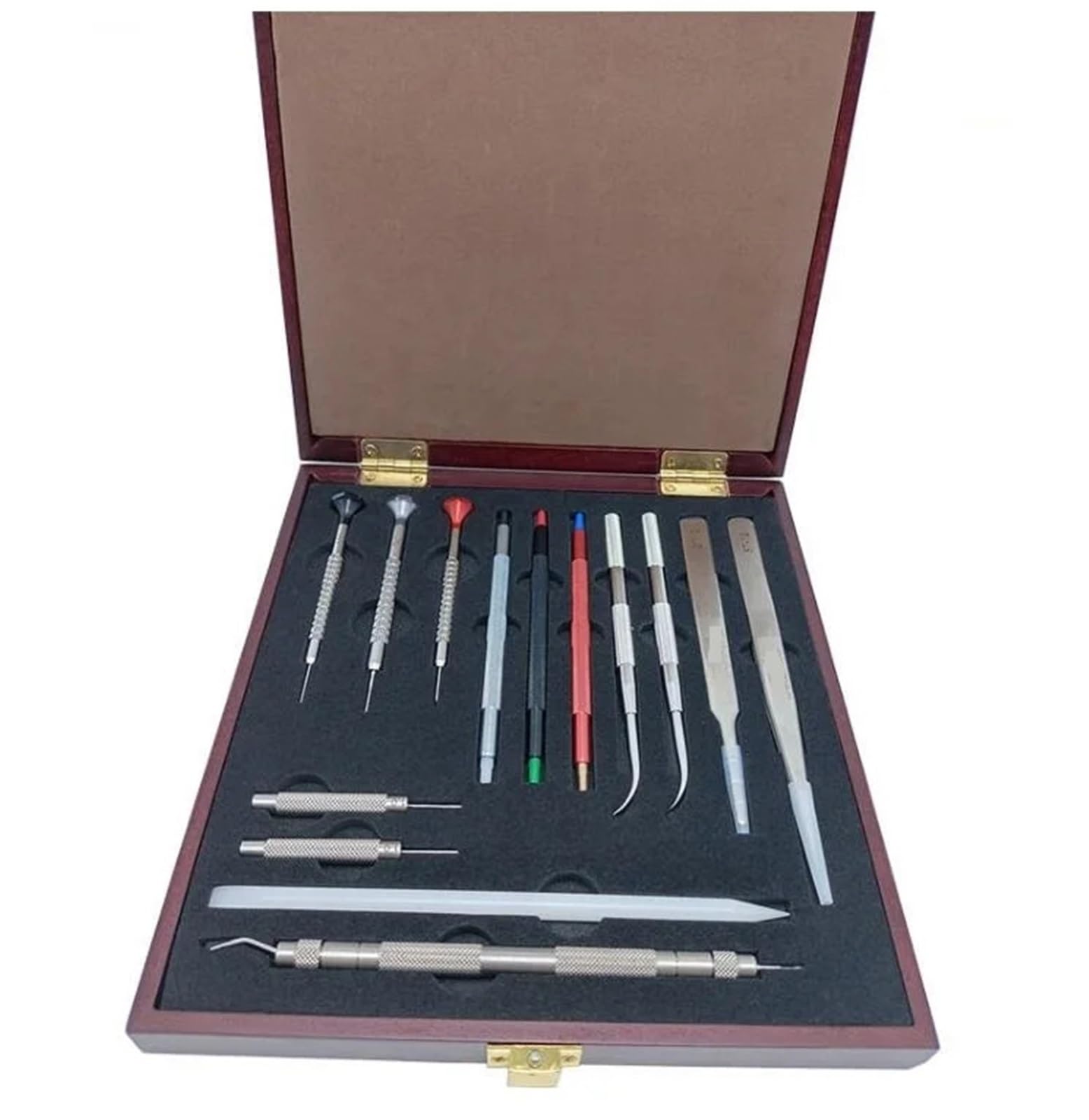 Uhrenzeiger Entferner Set Uhrenarmband-Entferner, Kopf, Zeigersetzer, Federsteg-Werkzeug, Pinzette