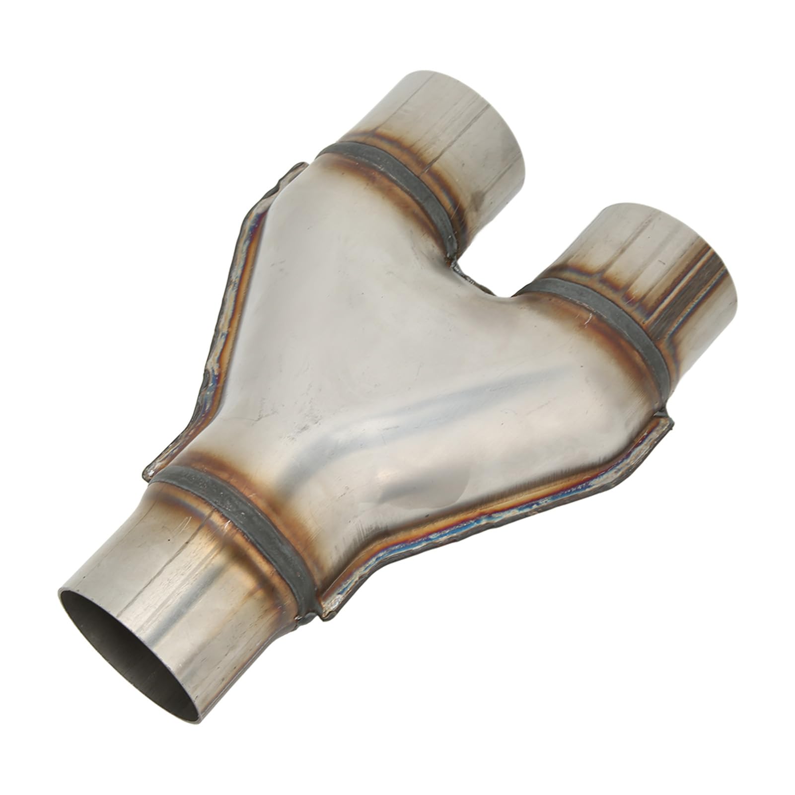 Embouts de Tuyau D'échappement en Forme de Y, en Acier Inoxydable, 1 Entrée 2 Sorties, Embout de Silencieux Universel, Décoratif et Facile à Installer (Diamètre intérieur de 76 mm)