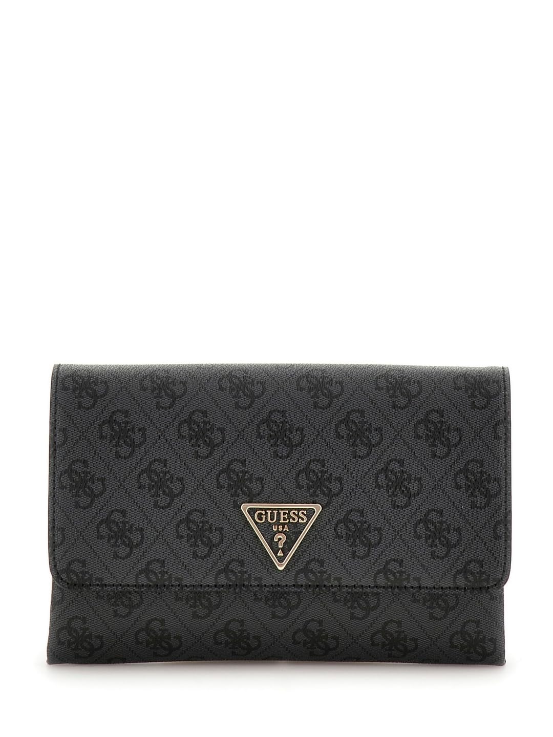 Guess Women's Black Printed Shoulder Bag With Inside Pocket - Cross Body Bags - One Size- Bags