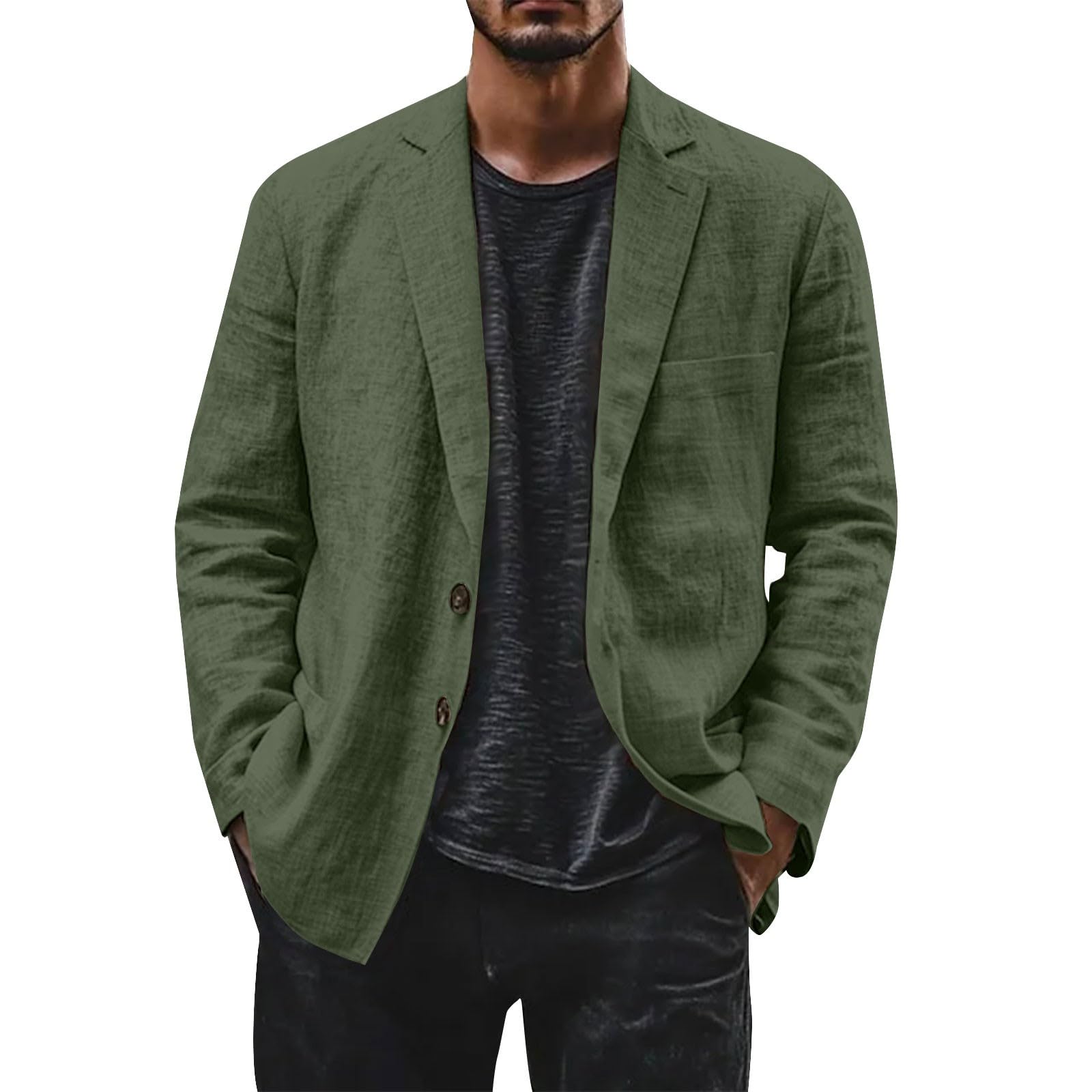 Giacche da Uomo Eleganti Oversize Coat con Bottoni Tinta Unita Elegante Jacket con Tasche Slim Fit Regular Fit Autunno Inverno Cappotto Comoda Giubbotto Soft Giacche da Pilota Cappotti Maniche Lunghe