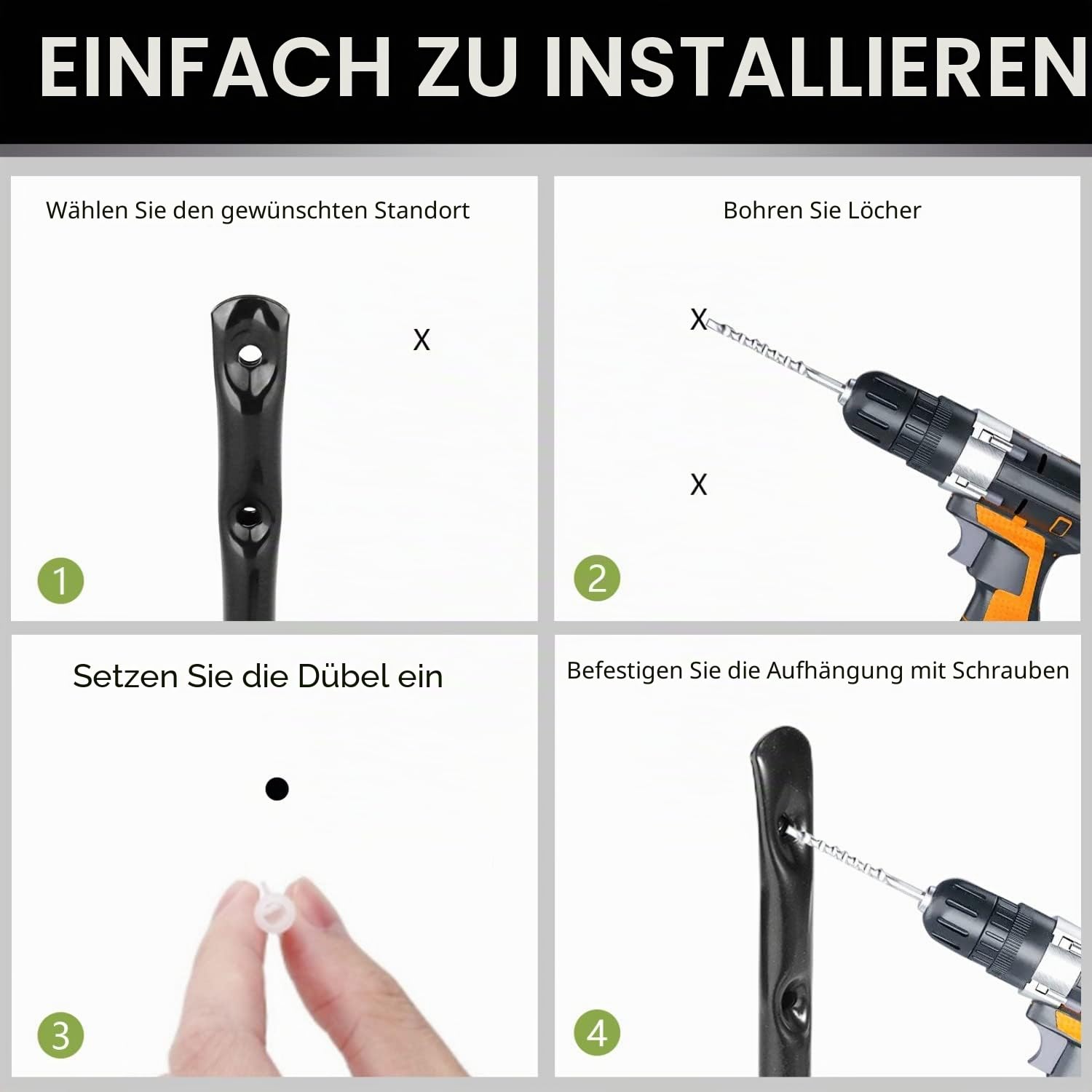 Schwerlast-Garagenlager Haken, 8 Stück Wandmontage Leiter Haken mit 32,5cm Jumbo-Arm, Aufbewahrungshaken für Fahrrad, Klappstuhl, Bulk-Artikel (23.5cm x 32.5cm)