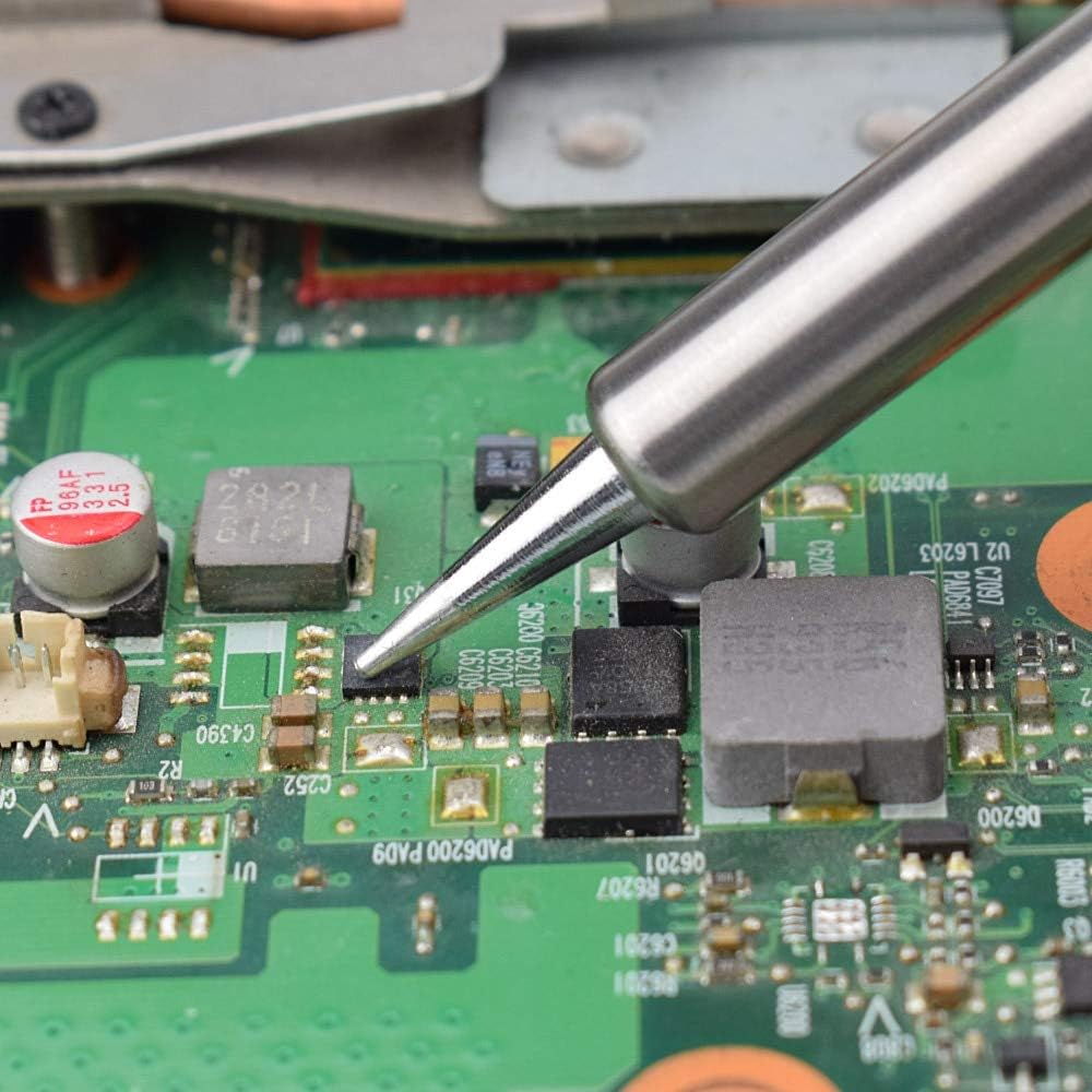 Soldering Occus 110V/220V 60W Adjustable Temperature ESD Soldering Iron Kit Desoldering Pump Soldering Iron Stand Tweezers Multimeter - (CN, Power: 60W, Color: T02R-13PC, Plug Type: EU)