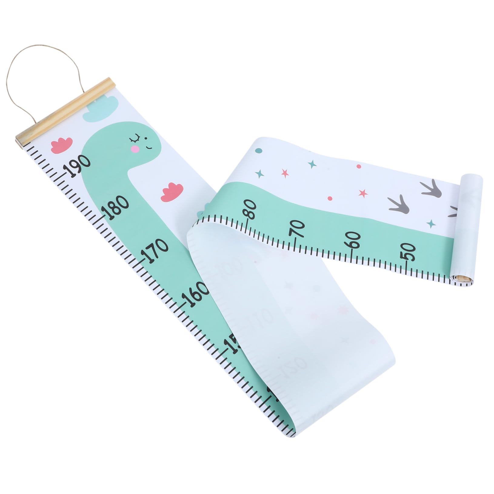 Ciieeo Themed Growth Chart for Boys and Girls Wall Hanging Height Measure Boys and Girls Room Decor Sturdy Canvas Blue