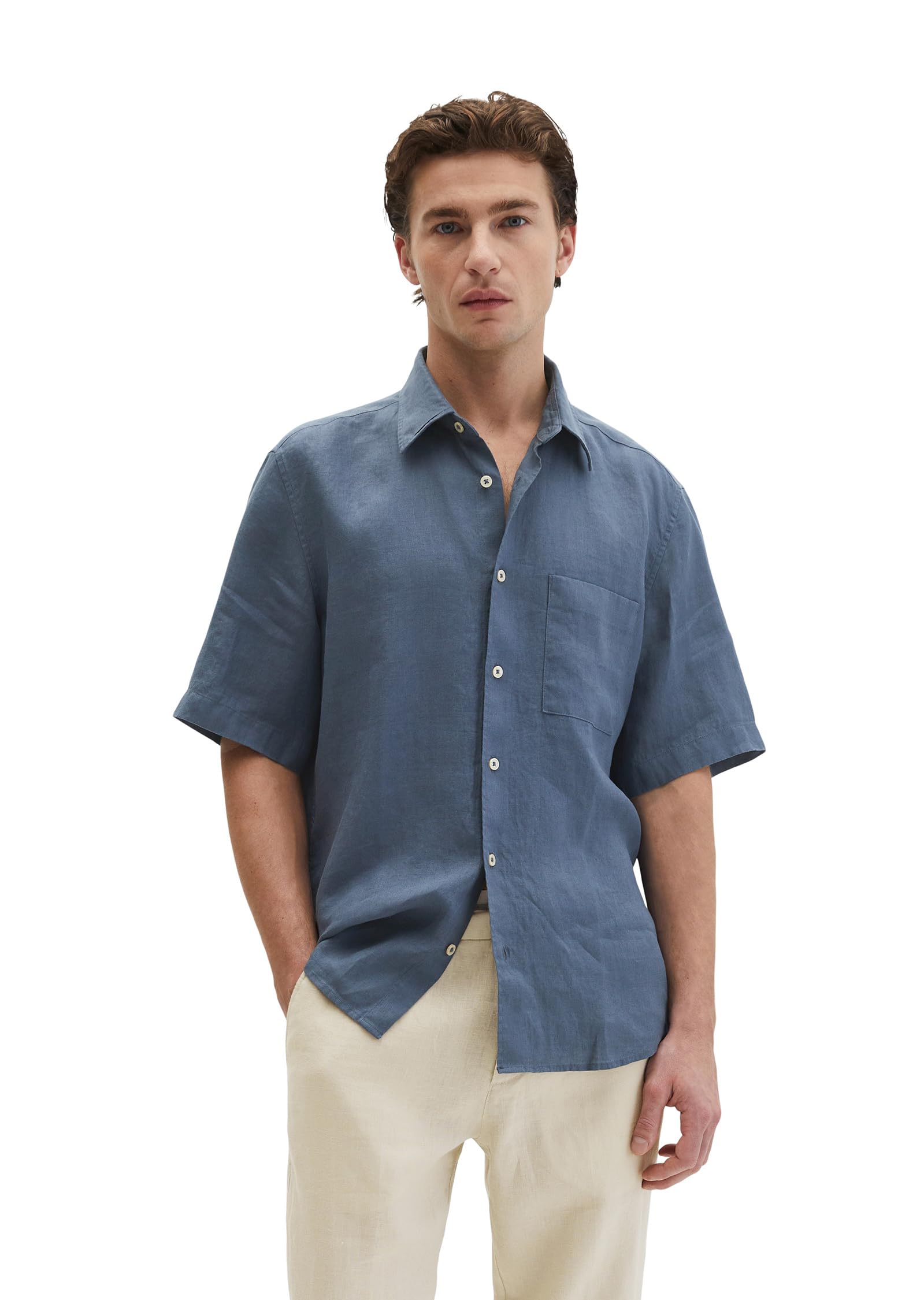 Marc OߴPolo Uomo Camicia in lino a maniche lunghe regular fit