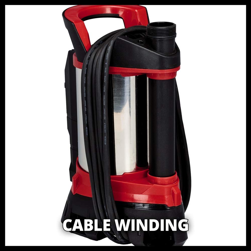 Einhell GE-DP 7935 N-A ECO - Bomba de aguas sucias (790 W, capacidad de 19.000 l/h, profundidad max. de inversión 7m, conexión de manguera 47.8mm, cuerpos extraños hasta 35 mm) (ref.4171460)