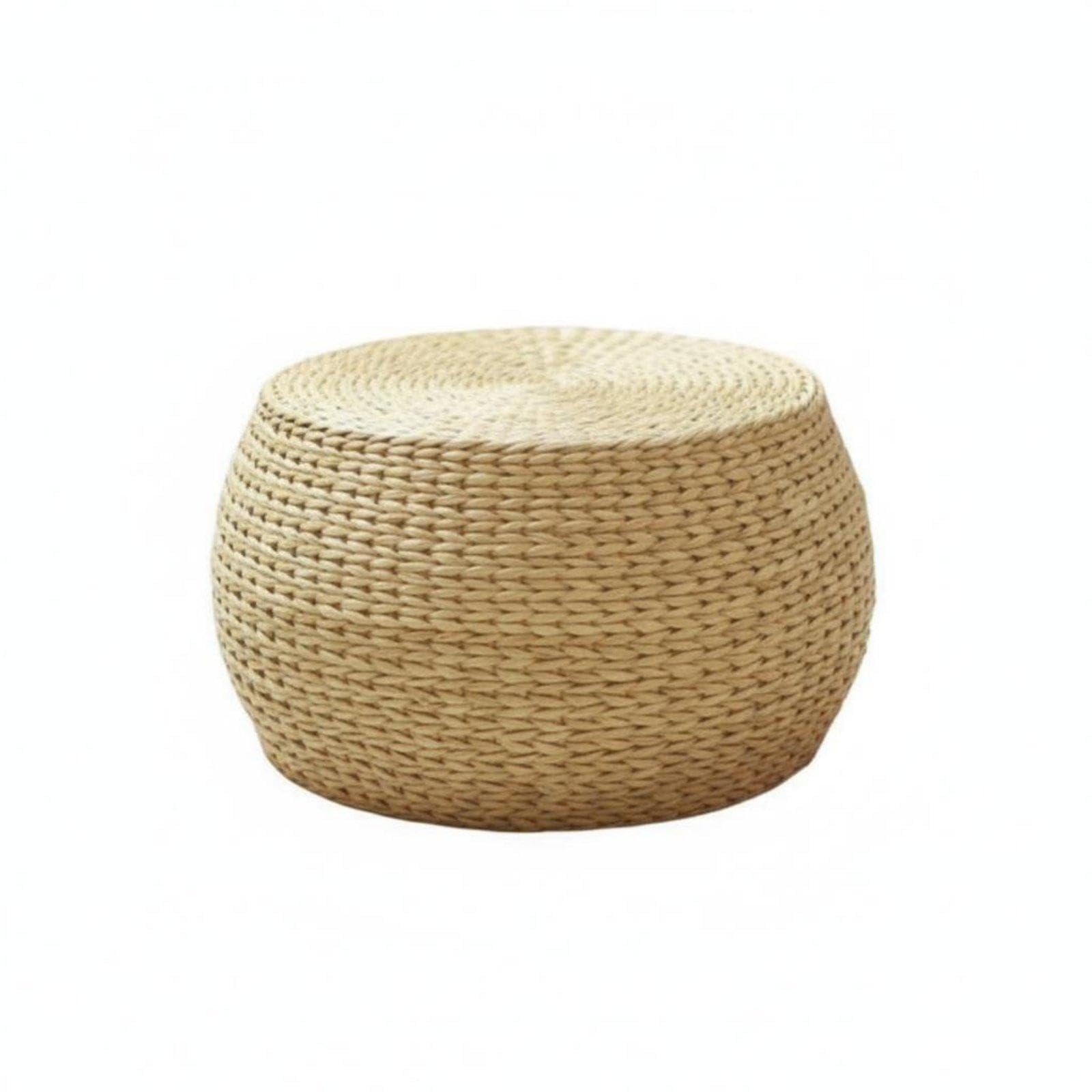 Round Woven Stool Multi-Functional Woven Round Pouf Natural Texture Accent Seating for Apartment Dwellers, Renters, Living Room, Bedroom, Small Spaces|Home & Garden| Furniture| Sofas Love-image-0