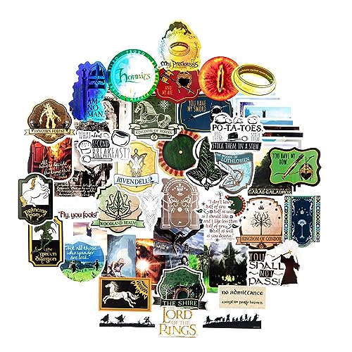 Conquest Journals Lord of The Rings Vinyl Stickers, 60 Unique Stickers Including 5 Holograms,...