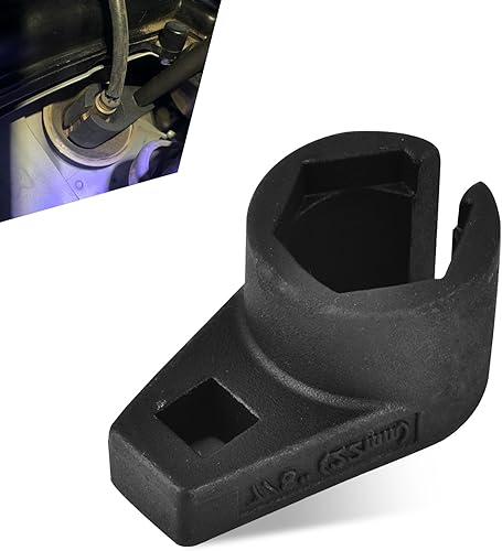 QODOLSI 1 herramienta de desmontaje del sensor de oxígeno del automóvil, controlador de 3/8 de 7/8 pulgadas/0.866 in, enchufe de manga del sensor de