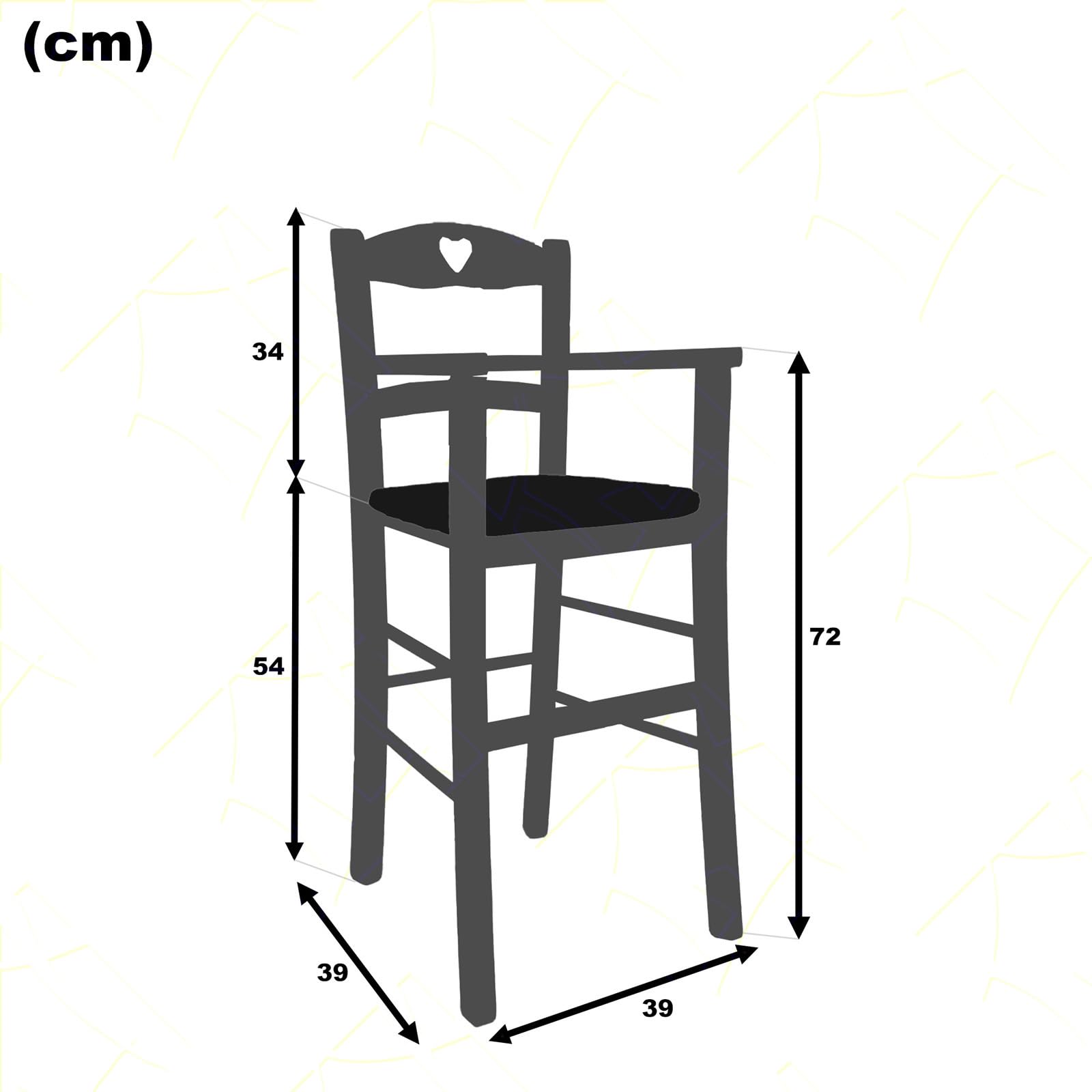 Seggiolone Bimbo In Legno Bianco Con Seduta In Paglia Artigianale Made In Italy