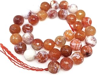 Red Fire Agate 8mm Round Beads