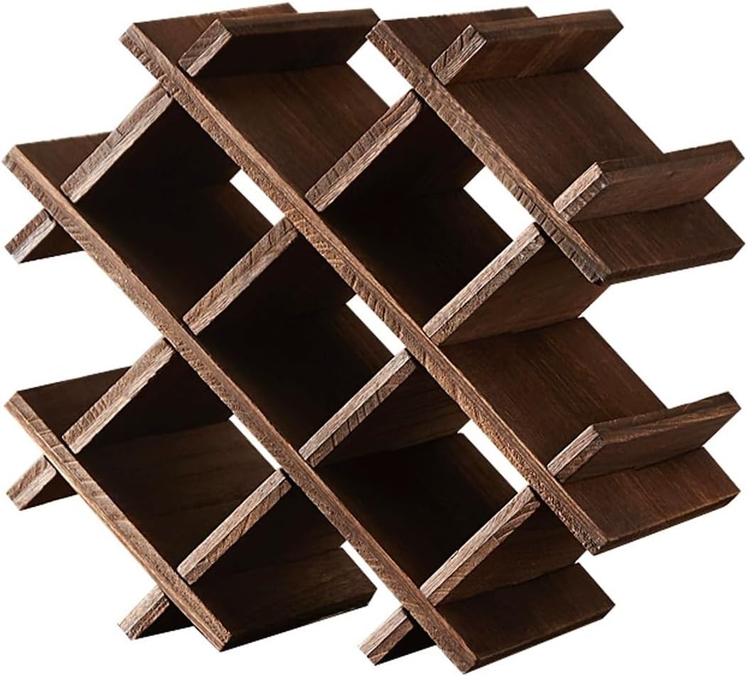 Soporte para Botellas de Vino de Madera, Organizador de Mesa