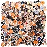 Tosnail 1200 Pieces Wooden Buttons for Crafts and Sewing Project - Coconut Brown