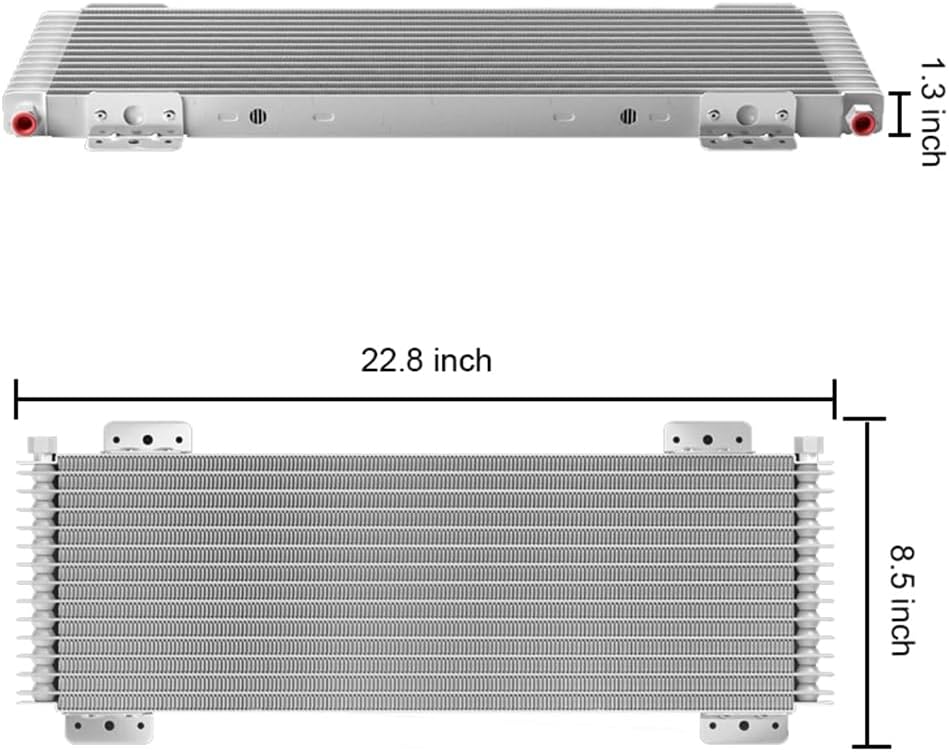 40k Transmission Oil Cooler Kit Compatible with Heavy Duty 40,000 GVW Max Low Pressure Drop Trans Cooler with Mounting Hardware, Towing Applications and Advanced Cooling Protection #LPD47391