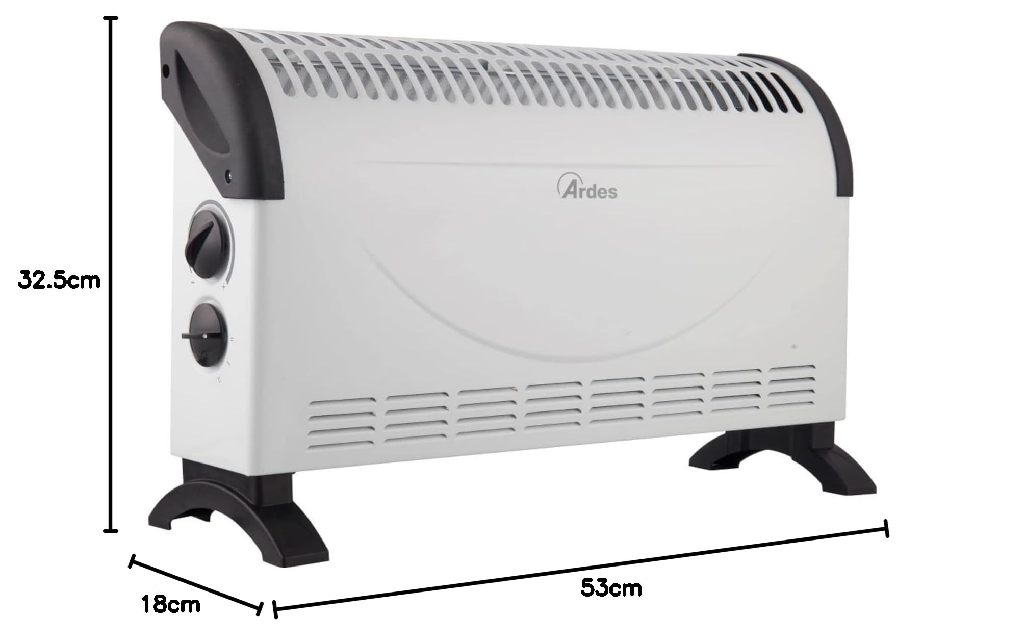 ARDES - AR4C06 Termoconvettore Elettrico KALOR 1500W - Termoconvettore con Termostato -Termo Convettore Aria Calda 2 Potenze Stufa Elettrica per Riscaldare Casa e Ufficio - Stufa Elettrica Smart