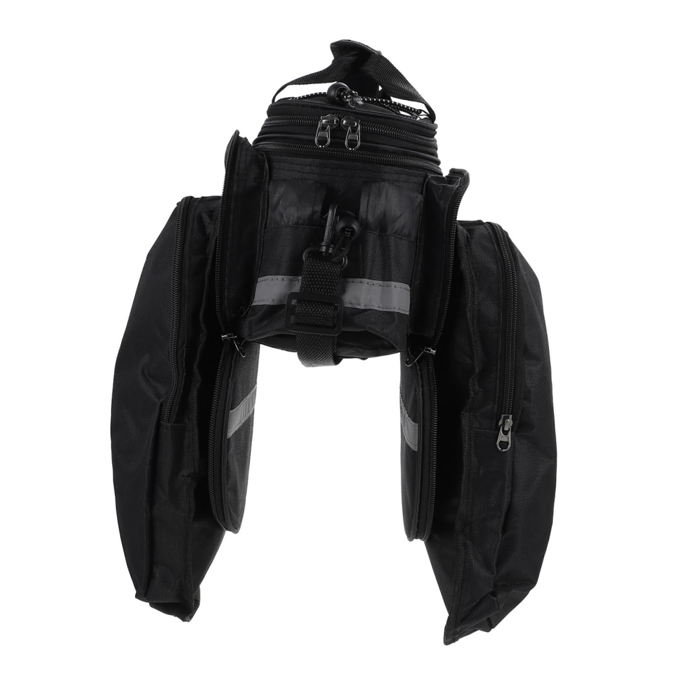 Oxford Stoff Gepäckträgertasche Schwarz fürs Fahrrad