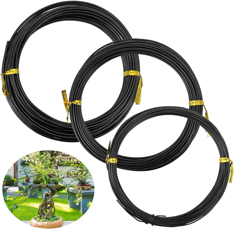 ZADAFINA 盆栽用 針金 3個セット 園芸用アルミ線 園芸 ワイヤー ...